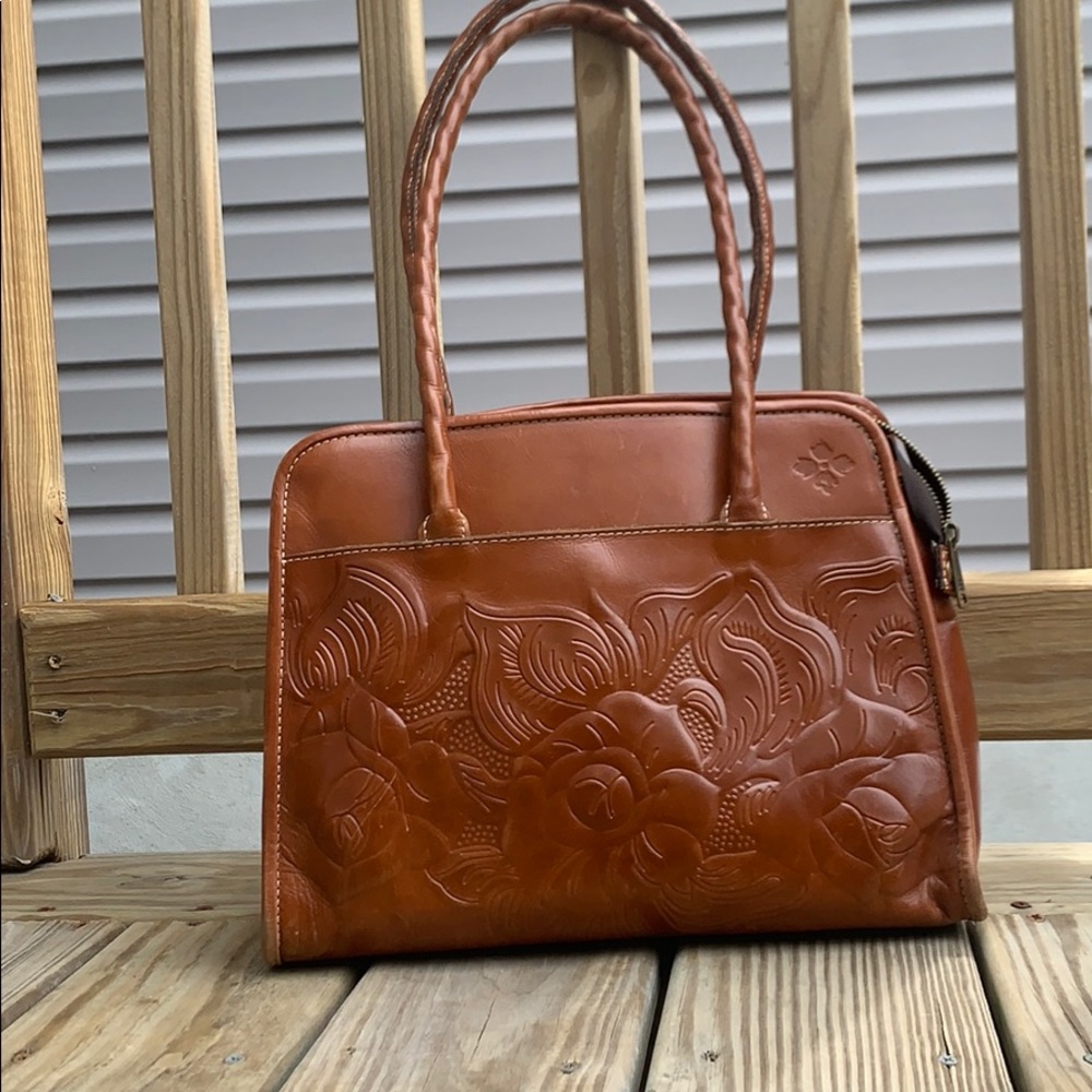 Patricia nash brown leather tote